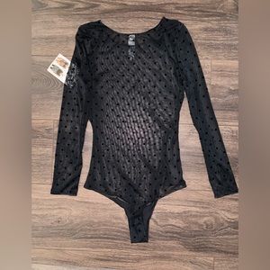 Spanx polka dot body suit size medium NWT